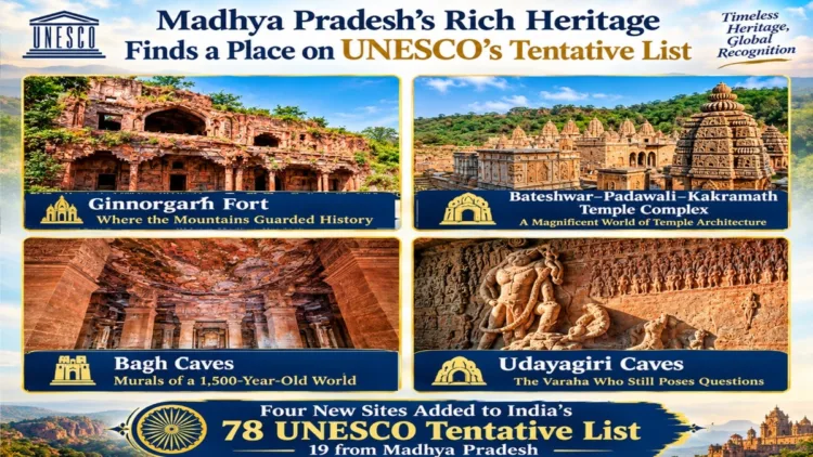 Madhya Pradesh’s Heritage Gets Global Push as Four Sites Enter UNESCO Tentative List
