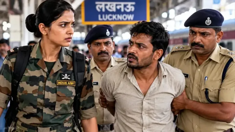 Cab driver Saadat Ali was taken into custody after misbehaving with a woman military officer at Lucknow’s Charbagh railway station (This is an AI-generated image)