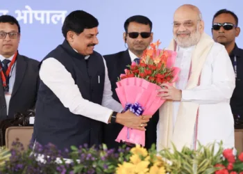 Madhya Pradesh Chief Minister Dr Mohan Yadav and Home Minister Amit Shah