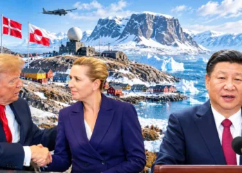 (Left) U.S. President Donald Trump; (Centre) Danish Prime Minister Mette Frederiksen; (Right) Chinese President Xi Jinping