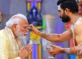 Marking 25 years as head of government PM Modi offers prayers at Delhi's Shri Vinayaka Mandir, renews pledge to serve nation