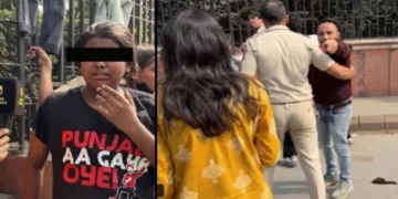 Viral video accusing RSS supporters of attacking a girl during the CJP protest is fake, as the individual in black T-shirt is as a boy