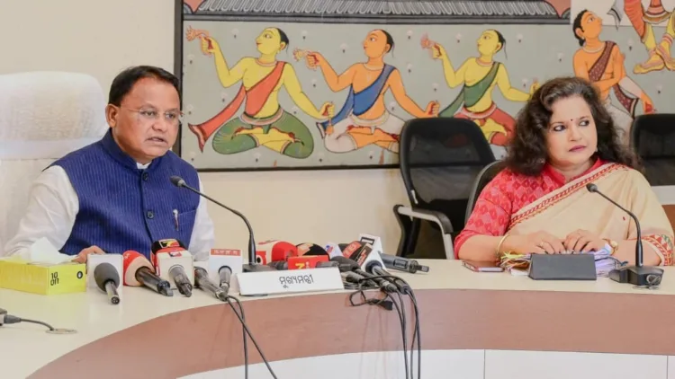 Odisha Chief Minister Mohan Charan Majhi briefs the media after the Cabinet meeting
