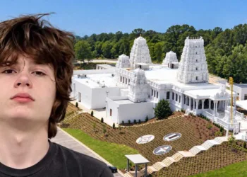 Alexandros Paporakis, 19, was arrested over a plot to target the Sri Venkateswara Swami (Balaji) Temple in Aurora, Illinois, US