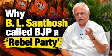 B. L. Santhosh explains why the BJP can be described as a “Rebel Party,” reflecting its ideological roots and political journey